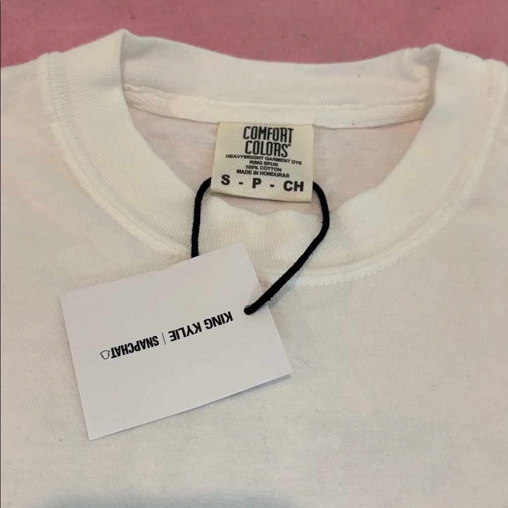 KING KYLIE Exclusive LA Pop Up Snapchat Tee & Stickers sheet